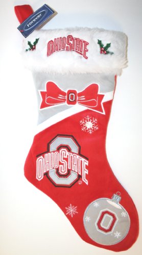 Ohio State Buckeyes Crimson-Gray Logo Plush Stocking