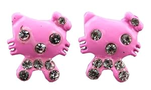 Kitty Earring - Kids Fashion Earrings (Light Pink)