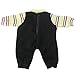 Rifi Baby Doll's Clothes Denim Pants Shirt Jumpsuit Set Blue Stripes for 14 -16 inches Dolls