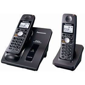 Panasonic KX-TG6022B 5.8 GHz Expandable Digital Cordless Phone with 2 Handsets