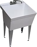 Tools & Hardware : Swanstone MF-1F Floor Standing Veritek Laundry Tub, White