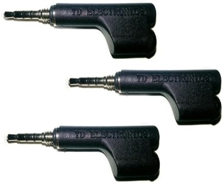 3 x Headphone Adapters - New Design w/ Black Jack Cover for iPhone 4/4s Lifeproof Cases