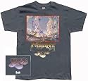 YES T-shirt 'Relayer' album Roger Dean fantasy artwork Charcoal gray tee