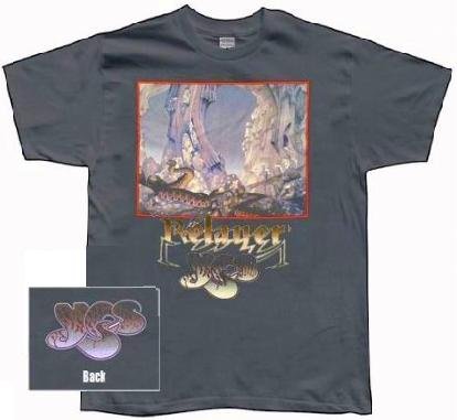 YES T-shirt Relayer album Roger Dean fantasy artwork Charcoal gray tee