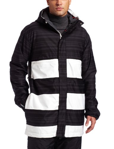 BONFIRE Men's Titan Jacket Ski & Snowboard Jacket - BLACK SILK - Small