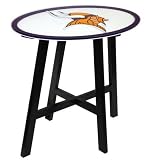 Minnesota Vikings Wooden Pub Table With Glass Top