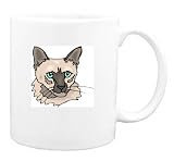 Mug with head, siamese, cat, face, feline