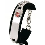 Mens Medical ID Info Bracelet Sterling Silver 8.5