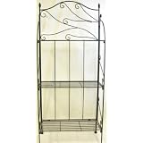 50" Black Wroght Iron 3 Tier Baker's Rack
