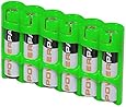 Storacell Powerpax AAA Battery Caddy, Glow-In-The-Dark Moonshine, 6-Pack