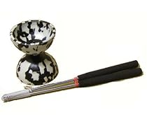 Mr Babache Medium Harlequin Diabolo Set Black/White