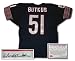 Dick Butkus Chicago Bears NFL Hand Signed Authentic Style Away Navy Football Jersey