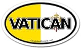 Vatican Roman Catholic Flag Car Bumper Sticker Decal Oval