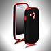 E LV 2 in 1 Hard Soft High Impact Hybrid Armor Defender Case Combo for Samsung Galaxy S3 Mini i8190 with 1 Black Stylus and E LV Microfiber Digital Cleaner (Red Samsung Galaxy S3 Mini)