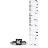 41lMgAmYPzL. SL160  1/3ct Black and White Diamond Engagement Ring in Sterling Silver