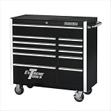 41" 11 Drawer Professional Roller Cabinet in Black