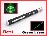 50mW Green Laser Pointer with Black Rubber Finish High Powered Diode