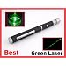 50mW Green Laser Pointer with Black Rubber Finish High Powered Diode