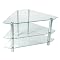 Glass/Steel Corner TV Stand - 44"