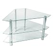Glass/Steel Corner TV Stand - 44"