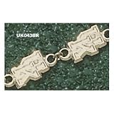 Kentucky Wildcats Solid 10K Gold ''UK'' Bracelet 7 1/2''
