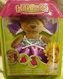 Lil Luvables Fluffy Factory Purple Flower Bear Wear