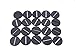 Value Pack of 20 - 25MM Round Slotted Black Light Infantry Miniature Model Bases for TableTop or Miniature WarGames