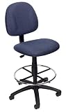 Blue Euro Style Nylon Base Office Drafting Stool