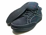 Mens Black Delli Aldo Casual Fashion Ankle High Lace Up Sneaker Styled in Italy