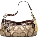 AUTHENTIC COACH MADISON OP ART SMALL HOBO 12950 (Khaki/Brown)