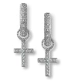Cross Pave Diamond Earring Charms by Zasha Signature Jewelry
