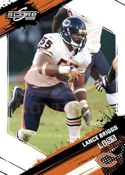2009 Score #54 Lance Briggs - Chicago Bears (Football Cards)