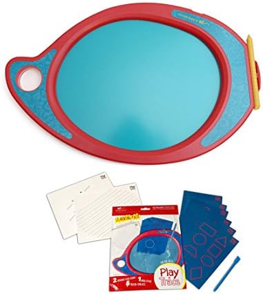 Boogie Board Play &amp; Trace LCD eWriter (Red) with Letters and Numbers Paperless Doodle Pad Activity Pack