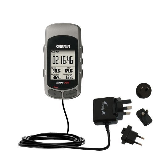 International Wall / AC Charger for the Garmin Edge 605 - Gomadic Brand w/ TipExchange Technology