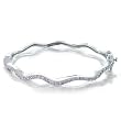 Bling Jewelry Wavy CZ Bridal Bangle Bracelet
