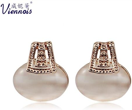 Trend Leader Genuine er nail rose gold fashion Opal Earrings lucky ingot section ear jewelry