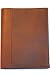 Refillable Genuine Leather Composition Notebook, Saddle