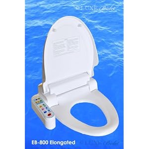 Luxe Bidet EB-800. Elongated. White. Luxury Electric Bidet (EB800)