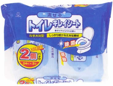 流せるトイレキレイシート 24枚入*2個パック