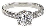 Platinum Round Diamond Ring (GIA Certified 1.52 ct center, 1.70 cttw, I Color, VS1 Clarity), Size 6