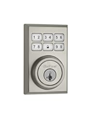 Home Improvement: Kwikset 909 Contemporary SmartCode Electronic Deadbolt featuring SmartKey? in Satin Nickel - Kwikset Corporation