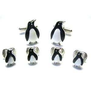 Penguin Mens Formal Tuxedo Set: Cufflinks and Studs w  Gift Box