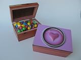 Mothers Day Gift for mom, grandma, Decorative Cedar Wood Love Heart Trinket Gift Box Filled with Colorful Assortment of Peanut M & Ms outstanding gift for mom on mothers day