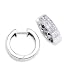 Jewelry : Solid 18K White Gold Hoops Princess Diamond Earrings