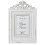 Large Rococo Wooden White Distressed Picture Frame