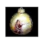 Angel Wings Design - Hand Painted - Heavy Glass Ornament - 2.75 inch diameter