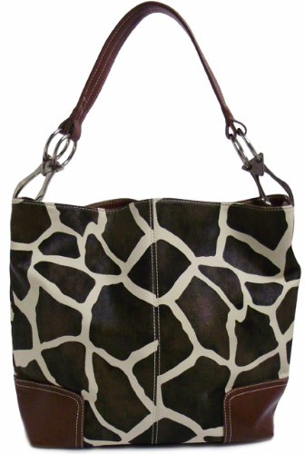 Giraffe Hobo Purse Brown Accents 500658br