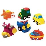 Elegant Baby "City" Bath Squirties 6 Assorted Packed In A Vinyl Zip Bag