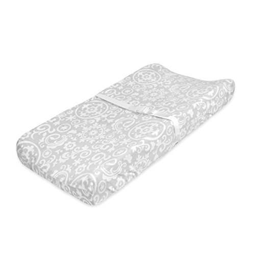 Just Born Botanica Floral Changing Pad Cover, Grey
