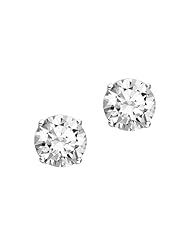1 ct. tw. Diamond Solitaire Earrings in 14K White Gold